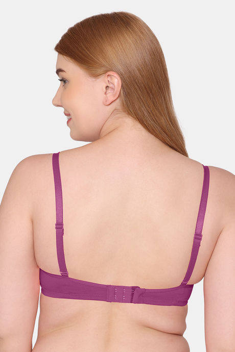 Komli Padded Non Wired Full Coverage T-Shirt Bra - Magenta — image 2