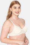 Komli Padded Non Wired Full Coverage T-Shirt Bra - Off White — thumbnail 3