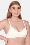 Komli Padded Non Wired Full Coverage T-Shirt Bra - Off White — thumbnail 4