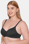 Komli Padded Non Wired Full Coverage T-Shirt Bra - Black — thumbnail 4