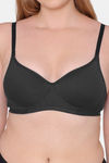 Komli Padded Non Wired Full Coverage T-Shirt Bra - Black — thumbnail 5