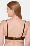 Komli Padded Non Wired Full Coverage T-Shirt Bra - Coffee — thumbnail 2