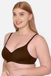 Komli Padded Non Wired Full Coverage T-Shirt Bra - Coffee — thumbnail 4