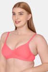 Komli Padded Non Wired Full Coverage T-Shirt Bra - Coral — thumbnail 4