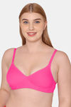 Komli Padded Non Wired Full Coverage T-Shirt Bra - Dark Pink — thumbnail 1