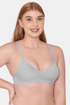 Komli Padded Non Wired Full Coverage T-Shirt Bra - Grey — thumbnail 4