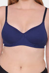 Komli Padded Non Wired Full Coverage T-Shirt Bra - Navy Blue — thumbnail 5