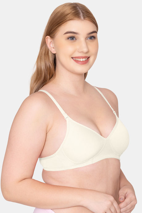 Komli Padded Non Wired Full Coverage T-Shirt Bra - Off White — image 3