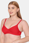 Komli Padded Non Wired Full Coverage T-Shirt Bra - Red — thumbnail 4