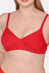 Komli Padded Non Wired Full Coverage T-Shirt Bra - Red — thumbnail 5