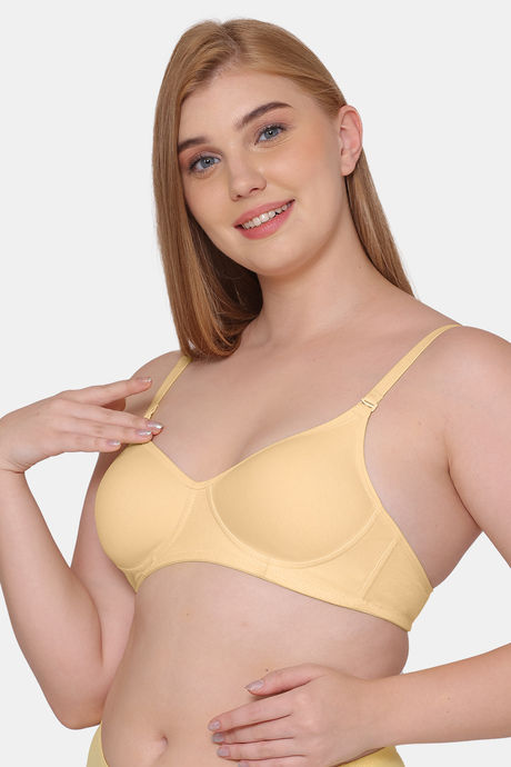 Komli Padded Non Wired Full Coverage T-Shirt Bra - Skin — image 4