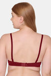 Komli Padded Non Wired Full Coverage T-Shirt Bra - Wine — thumbnail 2