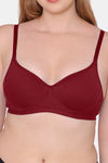 Komli Padded Non Wired Full Coverage T-Shirt Bra - Wine — thumbnail 5
