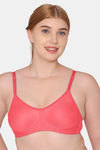 Komli Double Layered Non Wired Full Coverage T-Shirt Bra - Coral — thumbnail 1