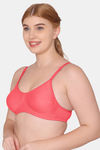 Komli Double Layered Non Wired Full Coverage T-Shirt Bra - Coral — thumbnail 3