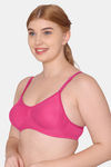 Komli Double Layered Non Wired Full Coverage T-Shirt Bra - Dark Pink — thumbnail 3