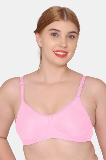 Floret Pack of 2 Solid Non-Wired Heavily Padded Sports Bras T3001_Magenta