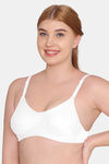 Komli Double Layered Non Wired Full Coverage T-Shirt Bra - White — thumbnail 3