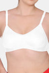 Komli Double Layered Non Wired Full Coverage T-Shirt Bra - White — thumbnail 5