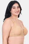 Komli Padded Non Wired Full Coverage Minimiser Bra - Fawn — thumbnail 4