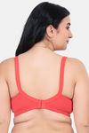 Komli Padded Non Wired Full Coverage Minimiser Bra - Ruby — thumbnail 2