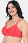 Komli Padded Non Wired Full Coverage Minimiser Bra - Ruby — thumbnail 3