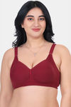 Komli Padded Non Wired Full Coverage Minimiser Bra - Wine — thumbnail 1