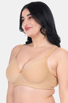 Komli Padded Non Wired Full Coverage T-Shirt Bra - Fawn — thumbnail 3