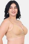 Komli Padded Non Wired Full Coverage T-Shirt Bra - Fawn — thumbnail 4