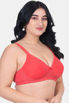 Komli Padded Non Wired Full Coverage T-Shirt Bra - Ruby — thumbnail 3