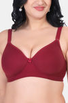 Komli Padded Non Wired Full Coverage T-Shirt Bra - Wine — thumbnail 5