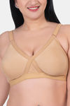 Komli Double Layered Non Wired Full Coverage T-Shirt Bra - Fawn — thumbnail 5