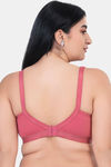 Komli Double Layered Non Wired Full Coverage T-Shirt Bra - Plum — thumbnail 2
