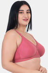 Komli Double Layered Non Wired Full Coverage T-Shirt Bra - Plum — thumbnail 4