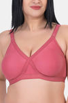 Komli Double Layered Non Wired Full Coverage T-Shirt Bra - Plum — thumbnail 5