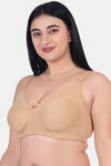Komli Double Layered Non Wired Full Coverage Minimiser Bra - Fawn — thumbnail 3