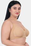 Komli Double Layered Non Wired Full Coverage Minimiser Bra - Fawn — thumbnail 4