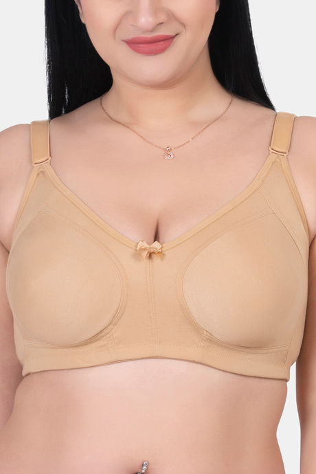 Komli Double Layered Non Wired Full Coverage Minimiser Bra - Fawn — image 5