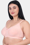 Komli Double Layered Non Wired Full Coverage Minimiser Bra - Peach — thumbnail 3