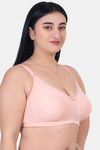 Komli Double Layered Non Wired Full Coverage Minimiser Bra - Peach — thumbnail 4