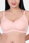 Komli Double Layered Non Wired Full Coverage Minimiser Bra - Peach — thumbnail 5