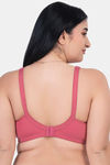 Komli Double Layered Non Wired Full Coverage Minimiser Bra - Plum — thumbnail 2