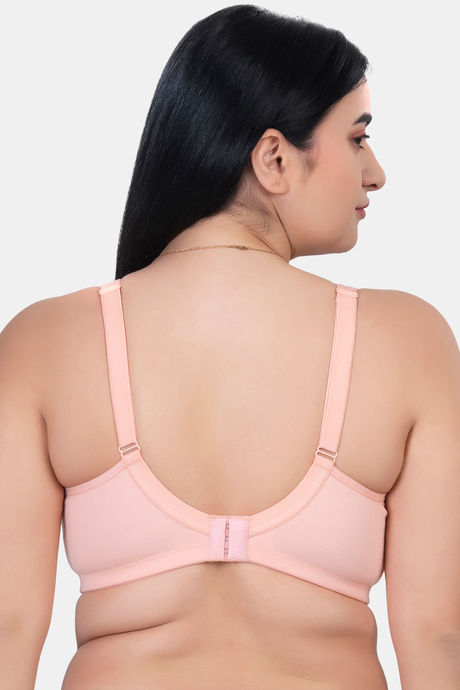 Komli Double Layered Non Wired Full Coverage T-Shirt Bra - Peach — image 2