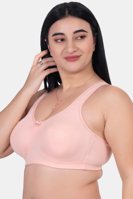 Komli Double Layered Non Wired Full Coverage T-Shirt Bra - Peach — image 3