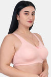 Komli Double Layered Non Wired Full Coverage T-Shirt Bra - Peach — thumbnail 4