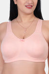 Komli Double Layered Non Wired Full Coverage T-Shirt Bra - Peach — thumbnail 5