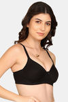 Komli Padded Non-Wired Medium Coverage T-Shirt Bra - Black — thumbnail 3