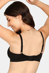 Komli Padded Non-Wired Medium Coverage T-Shirt Bra - Black — thumbnail 4