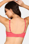 Komli Padded Non-Wired Medium Coverage T-Shirt Bra - Coral — thumbnail 4
