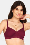 Komli Padded Non-Wired Medium Coverage T-Shirt Bra - Magenta — thumbnail 3